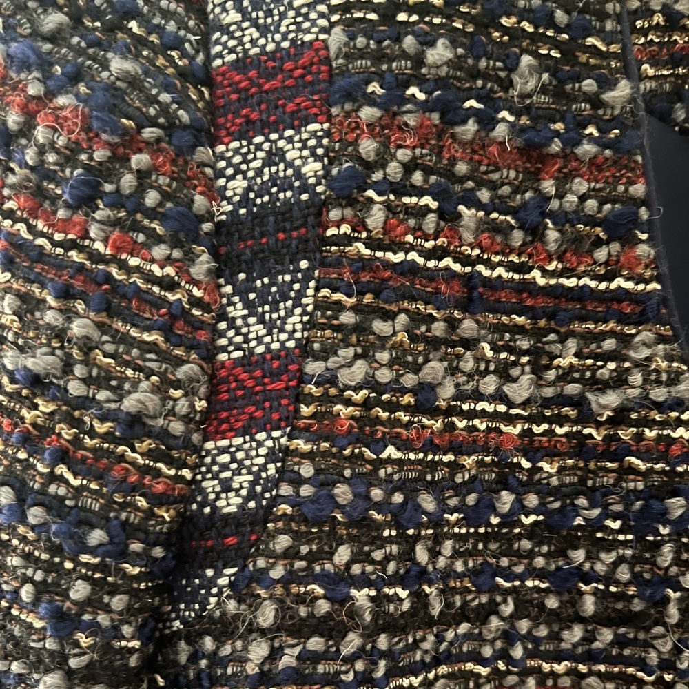 Loft Boucle Pattern Cropped Blazer Jacket - image 2